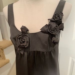 NWT, Rebecca Taylor grey dress with flowers
